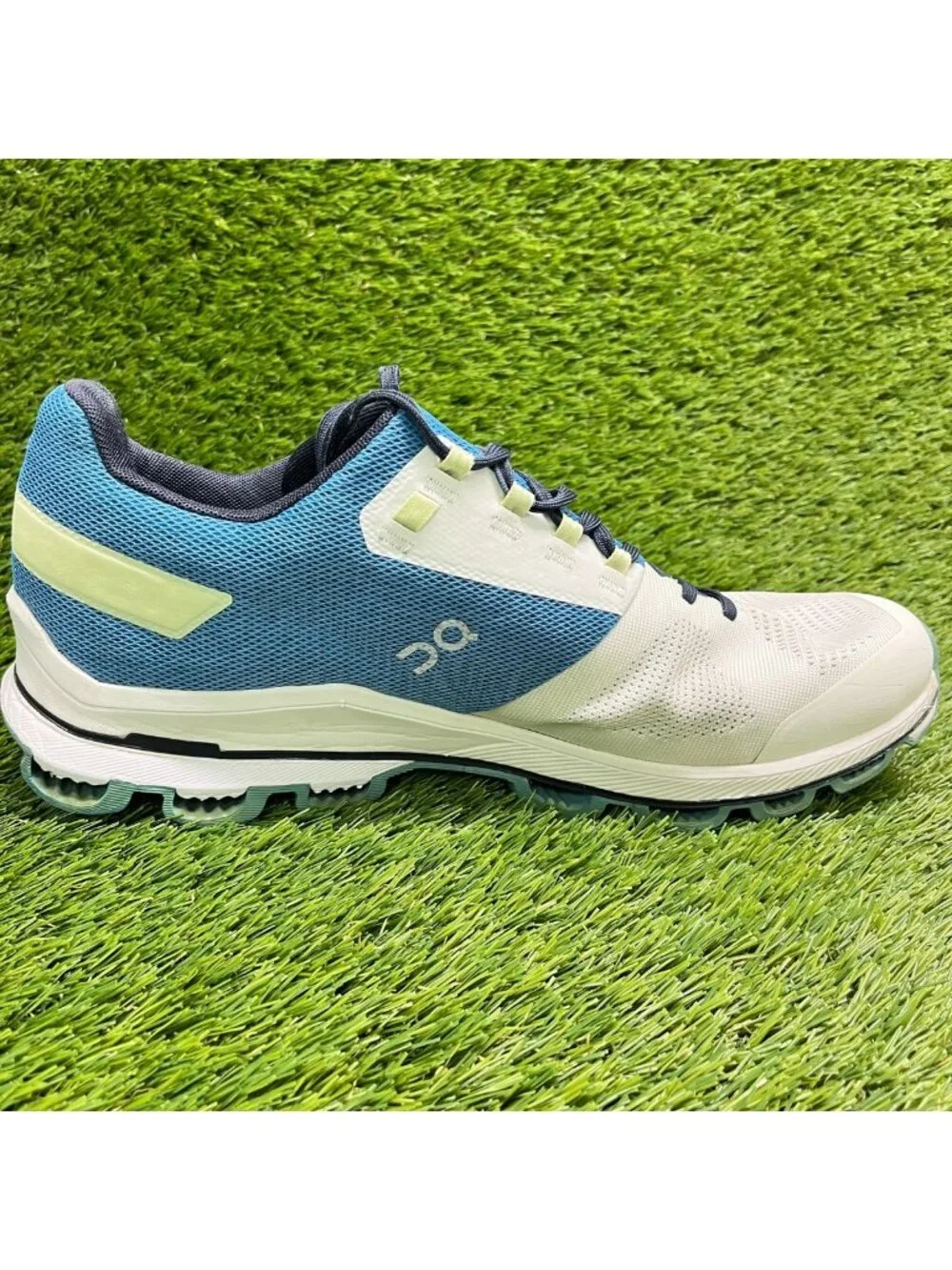 On Cloudsurfer 6 Mens Size 12.5 White Blue Black Athletic Running Shoes Sneakers